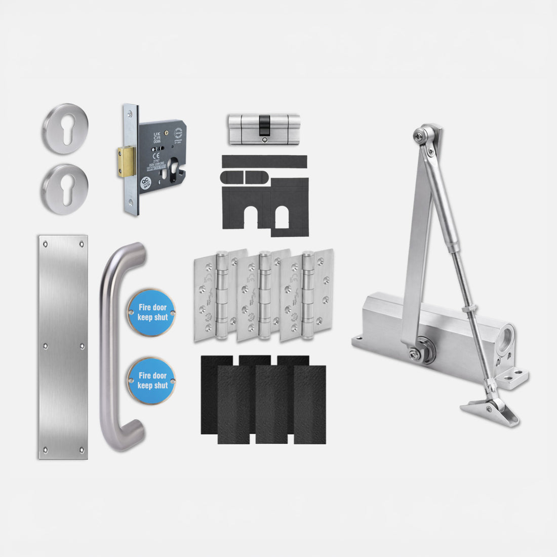 Leader Core Commercial Fire Rated Corridor Pull Handle Set with Lock ...