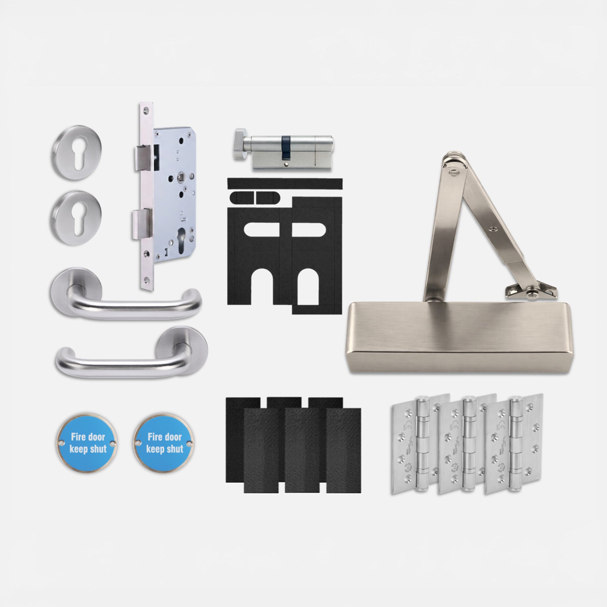 Leader Pro Commercial Fire Rated Office Lever Handle Set with Lock ...