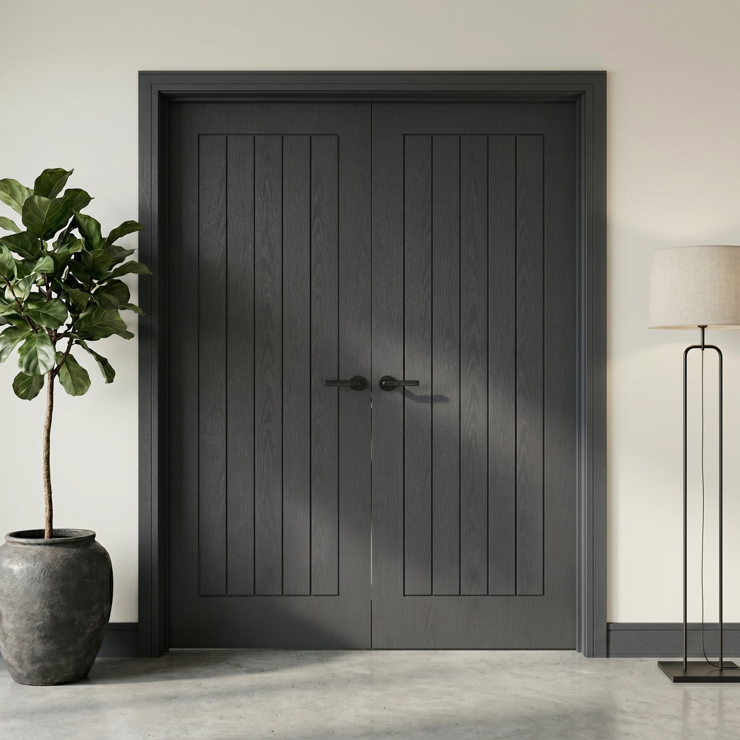 Ash Grey Internal Fully Finished Farley Double Door