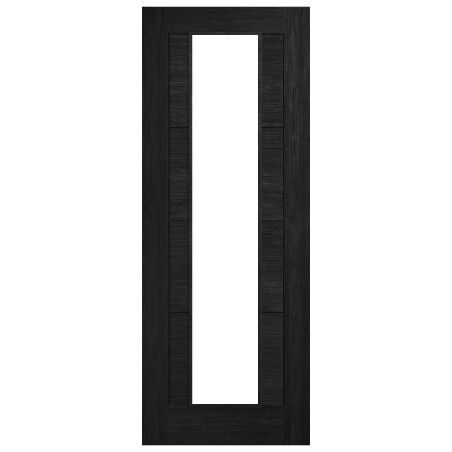 Black Fully Internal Finished Endure Laminate Ladder Clear Glass Double Door