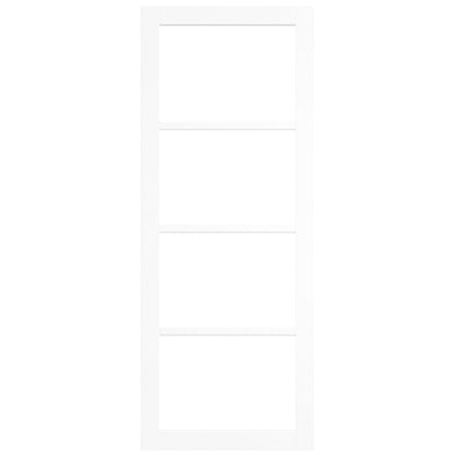 White Internal Primed Studio Industrial 4 Light Clear Glass Double Door