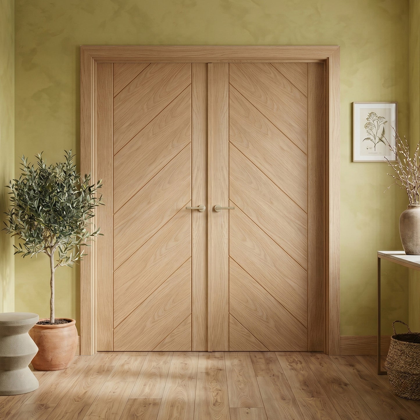 Oak Internal Fully Finished Monza Double Door