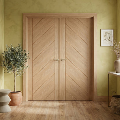 Oak Internal Fully Finished Monza Double Door