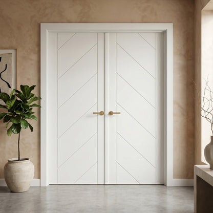 White Internal Primed Monza Double Door
