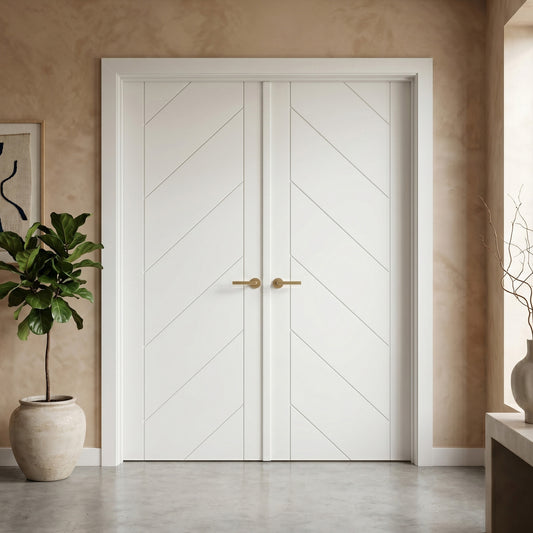 White Internal Primed Monza Double Door