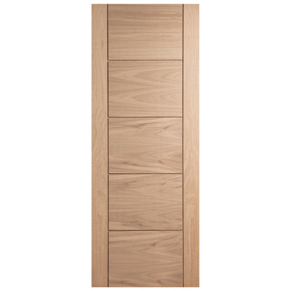 Oak Internal Unfinished Parma Bypass Sliding Door - Black Face Mounted