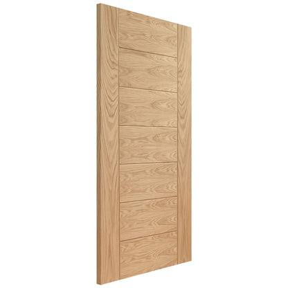 Oak Internal Fully Finished Pedrena Bypass Sliding Door - Black Face Mounted