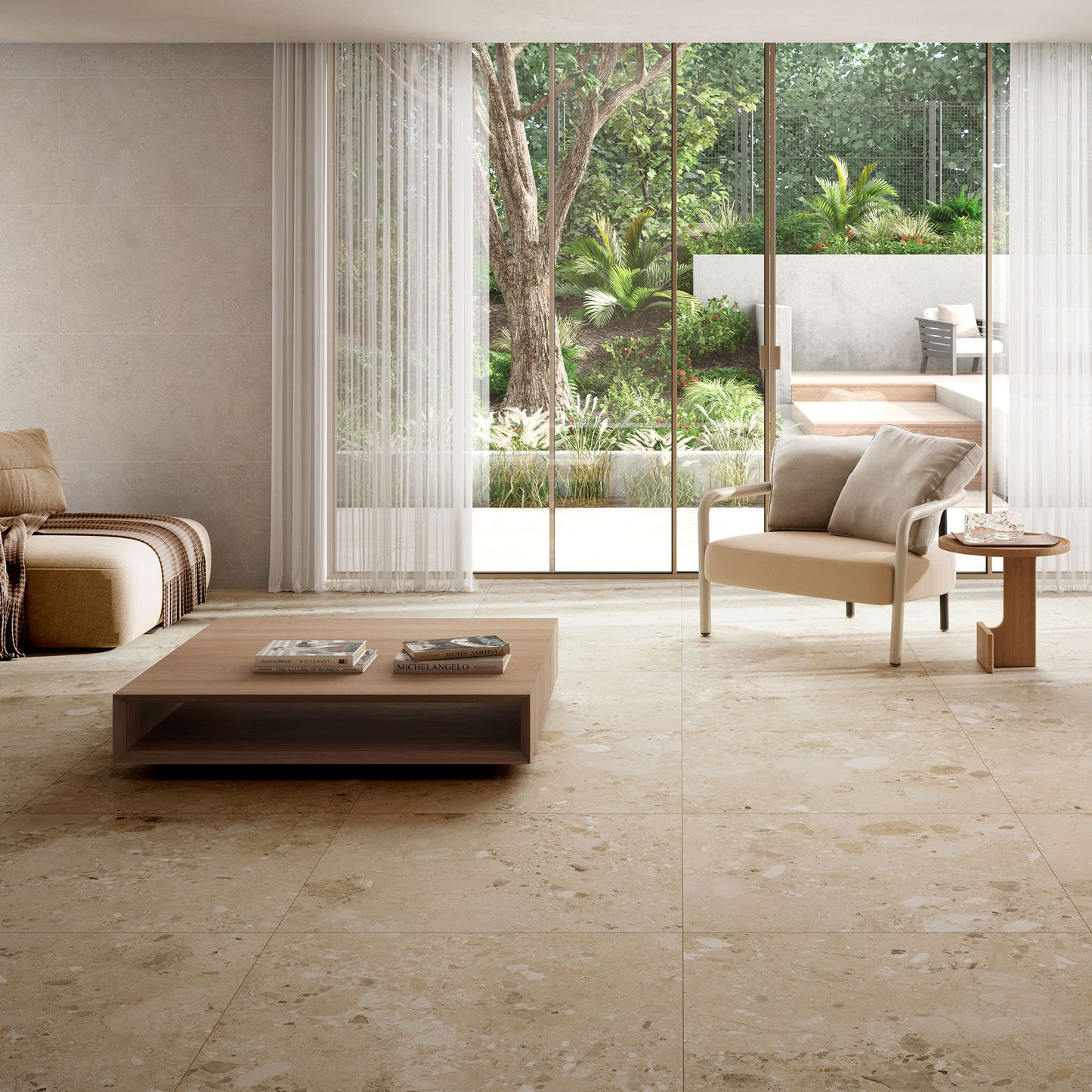 Beige Matt - Terazzia Smooth Waterproof Porcelain Wall & Floor Tile
