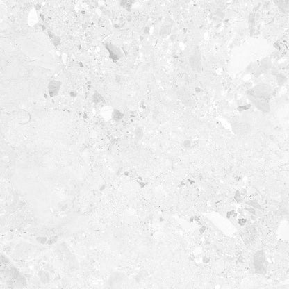 Terazzia White Matt - Smooth Porcelain Wall & Floor Tile