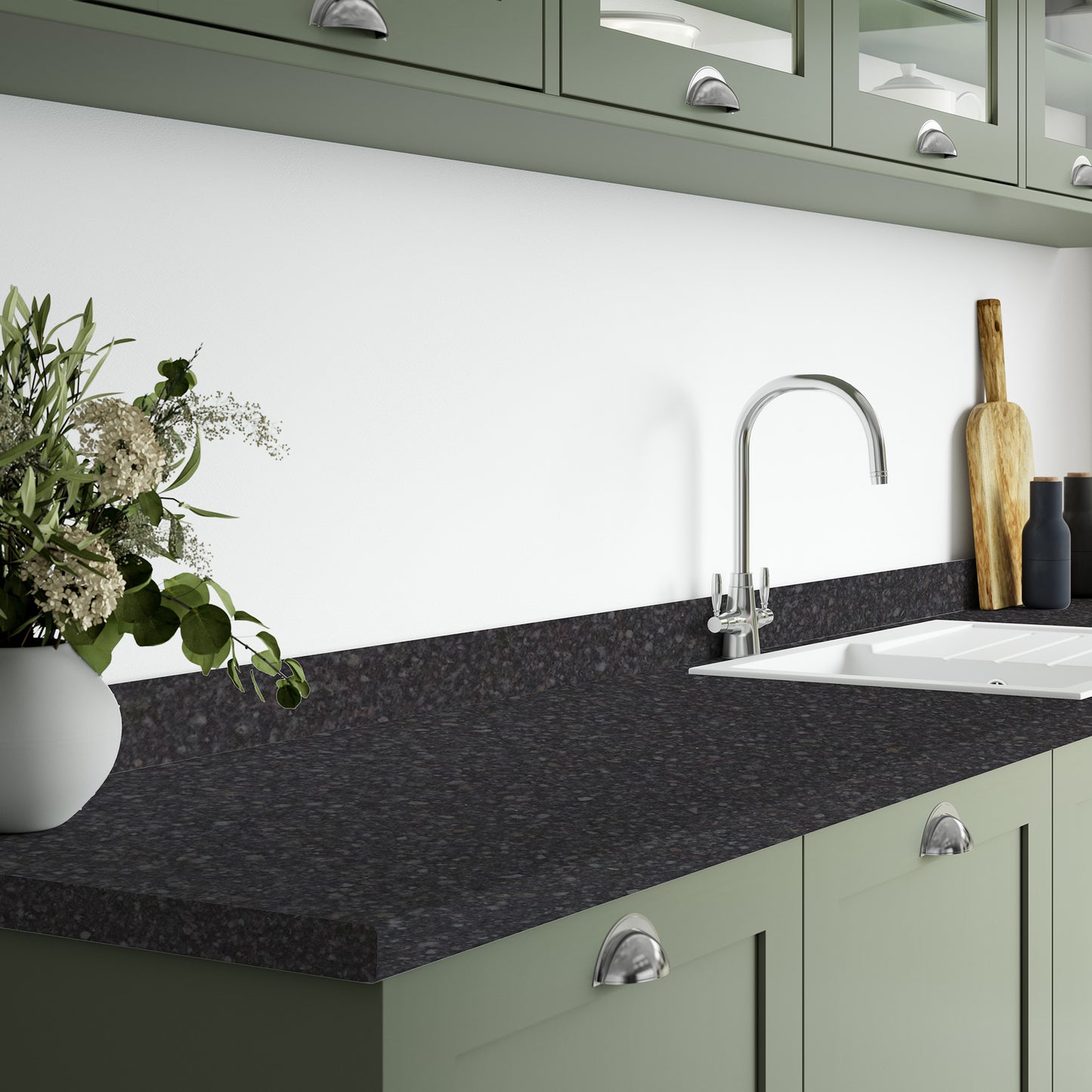 Laminate Worktop - Black Atrium 3000mm x 600mm x 28mm