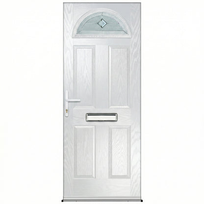 Bodney Red Pre-Hung Venice Glass Composite Front Door Set