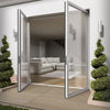 White Aluminium External Clear Glass French Patio Door (122099)
