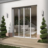 White Aluminium External Clear Glass Sliding Patio Door (122105)
