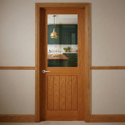 Internal Oak Fully Finished Farley 1/2L Clear Glass Door (PFIOFARG1/2L) (FSC Mixed)