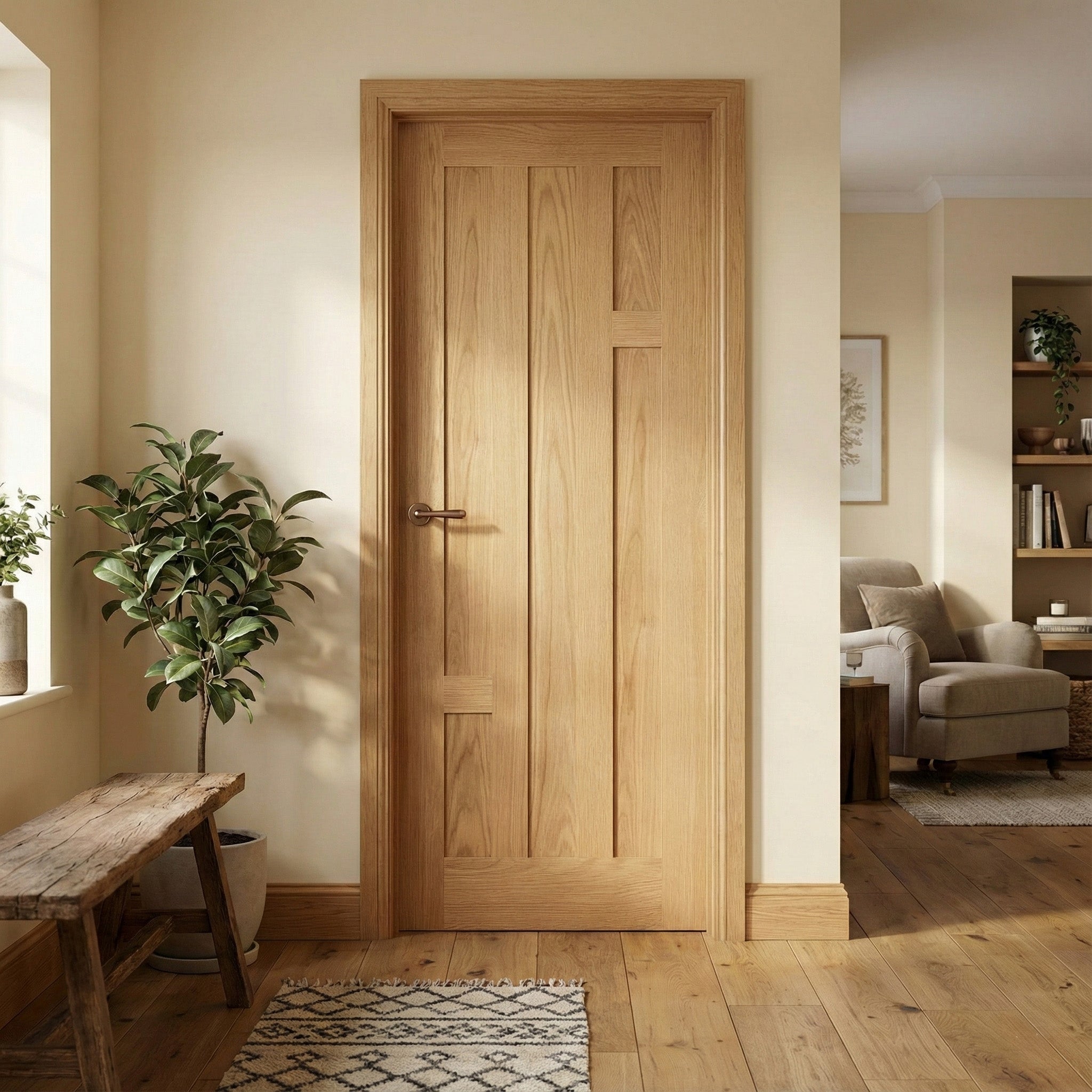 Liberty Doors Oak Internal Fully Finished Stamford 5 Panel Door
