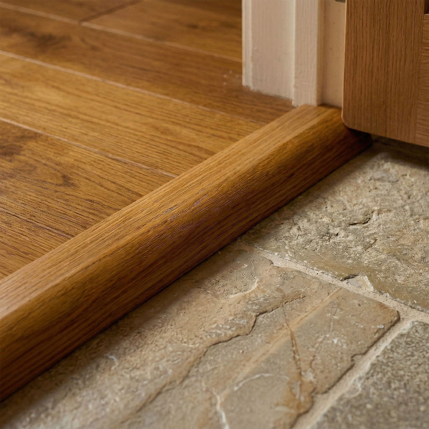Golden Oak Ramp Adapting Profile Door Bar 990mm