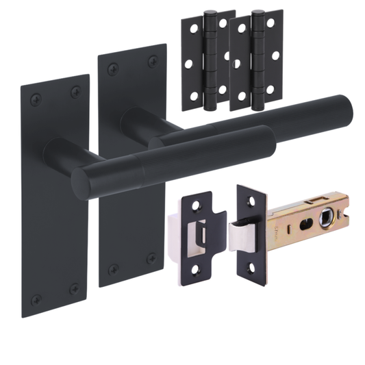 Levada Linear Lever on Backplate Handle Set - Black Matt (H2907BM)