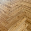 Natural Oak - Herringbone 14mm Brushed and Oiled Engineered Real Wood Flooring (LIBHB18x90NAT)