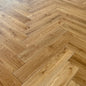 Natural Oak - Herringbone 18mm UV Lacquered Solid Real Wood Flooring (LIBSOHB18x90NAT)