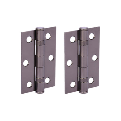 75mm (3) Ball Bearing Butt Hinge Pair - Black Nickel