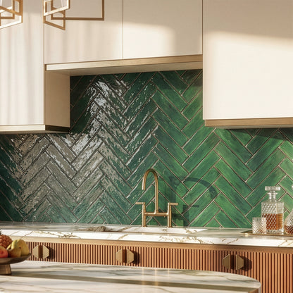 Green Gloss - Aura Smooth Water Resistant Ceramic Wall Tile