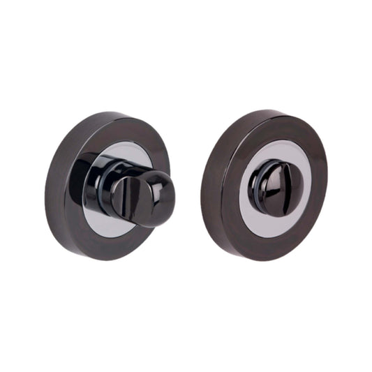 Bathroom Turn & Release - Polished Chrome & Black Nickel