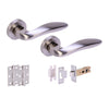 Lagus Internal Lever Door Handle Set - Polished and Satin Nickel