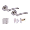 Ursa Internal Lever Door Handle Set - Polished and Satin Nickel