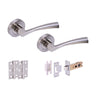 Lobo Internal Lever Door Handle Set - Polished and Satin Nickel