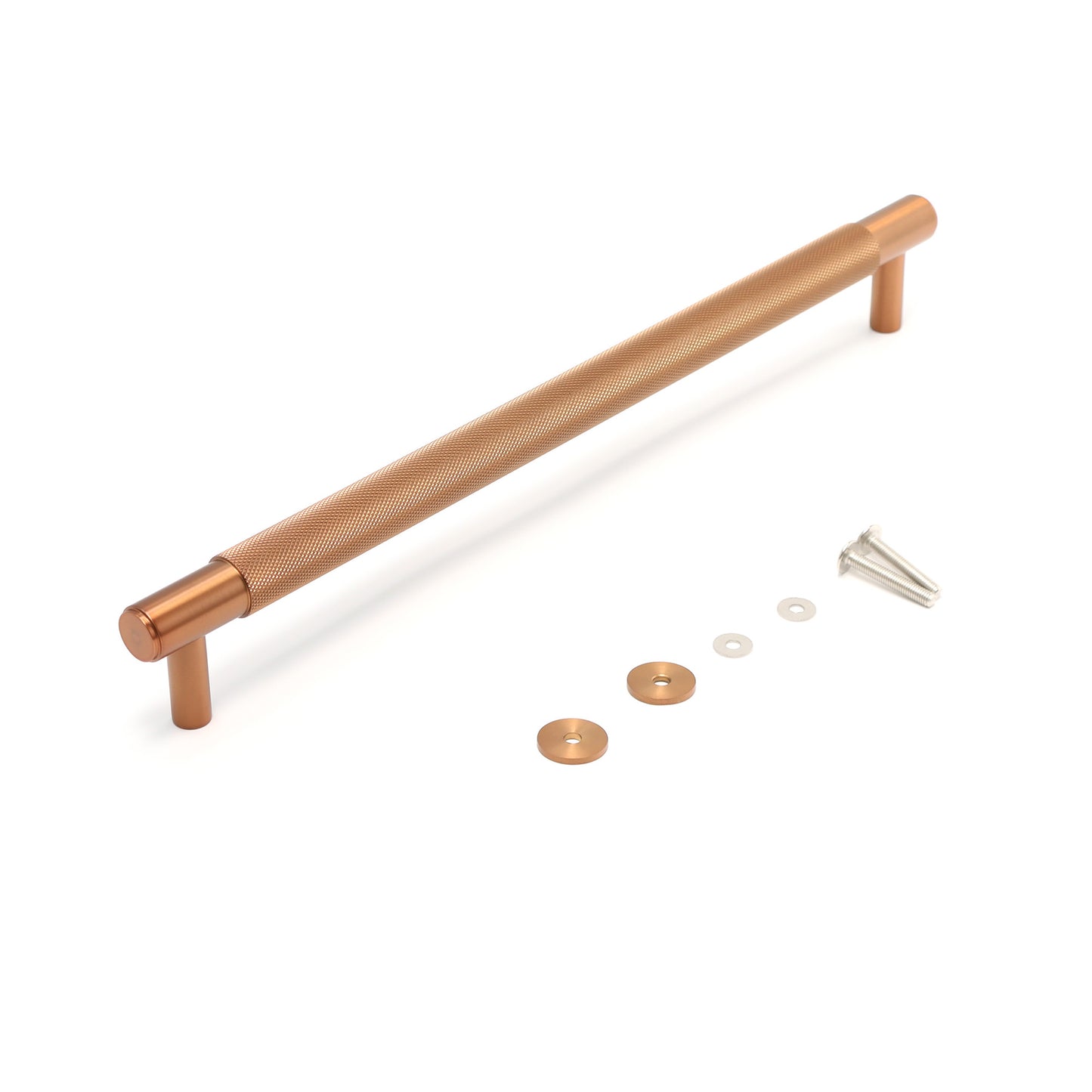 Knurled Large Round T-Bar Pull Handle - Rose Gold (123419)