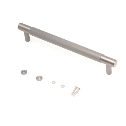 Fluted Medium Round T-Bar Pull Handle - Gun Metal (123430)