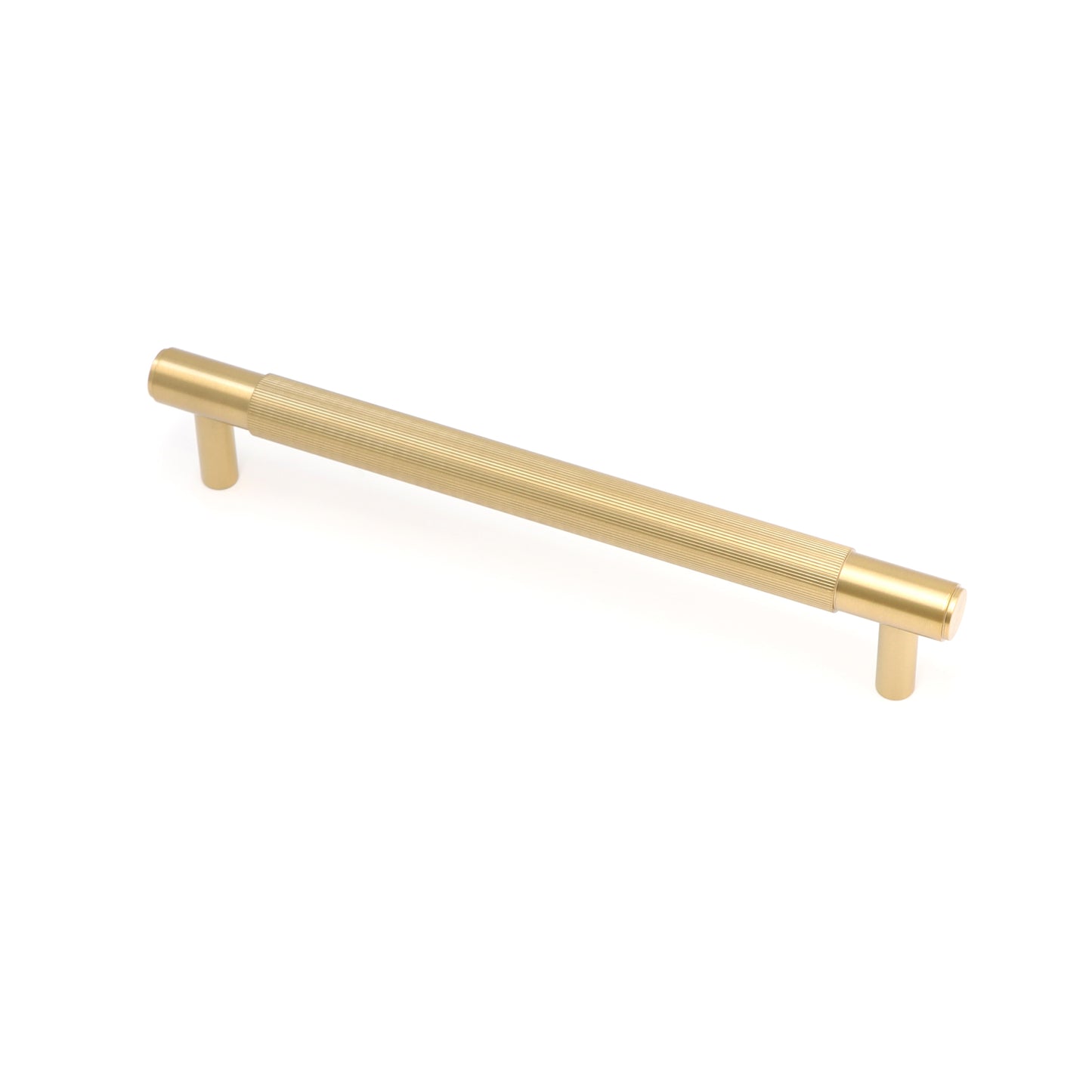 Fluted Medium Round T-Bar Pull Handle - Satin Gold (123427)