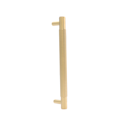 Fluted Medium Round T-Bar Pull Handle - Satin Gold (123427)
