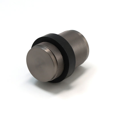 Knurled Round Door Stopper - Gun Metal