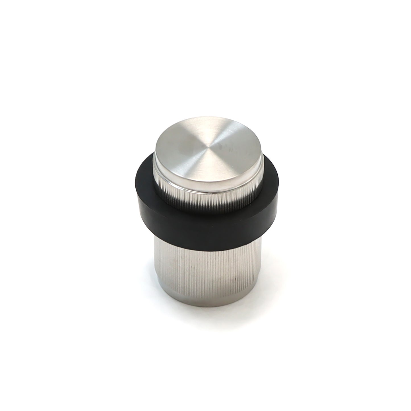 Fluted Round Door Stopper - Satin Stainless Steel