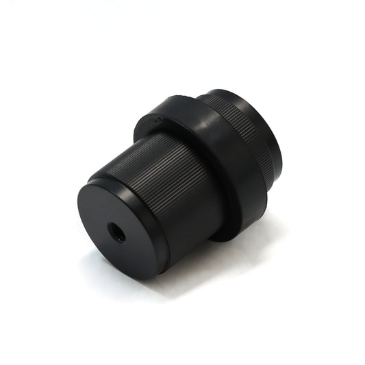 Fluted Round Door Stopper - Matt Black