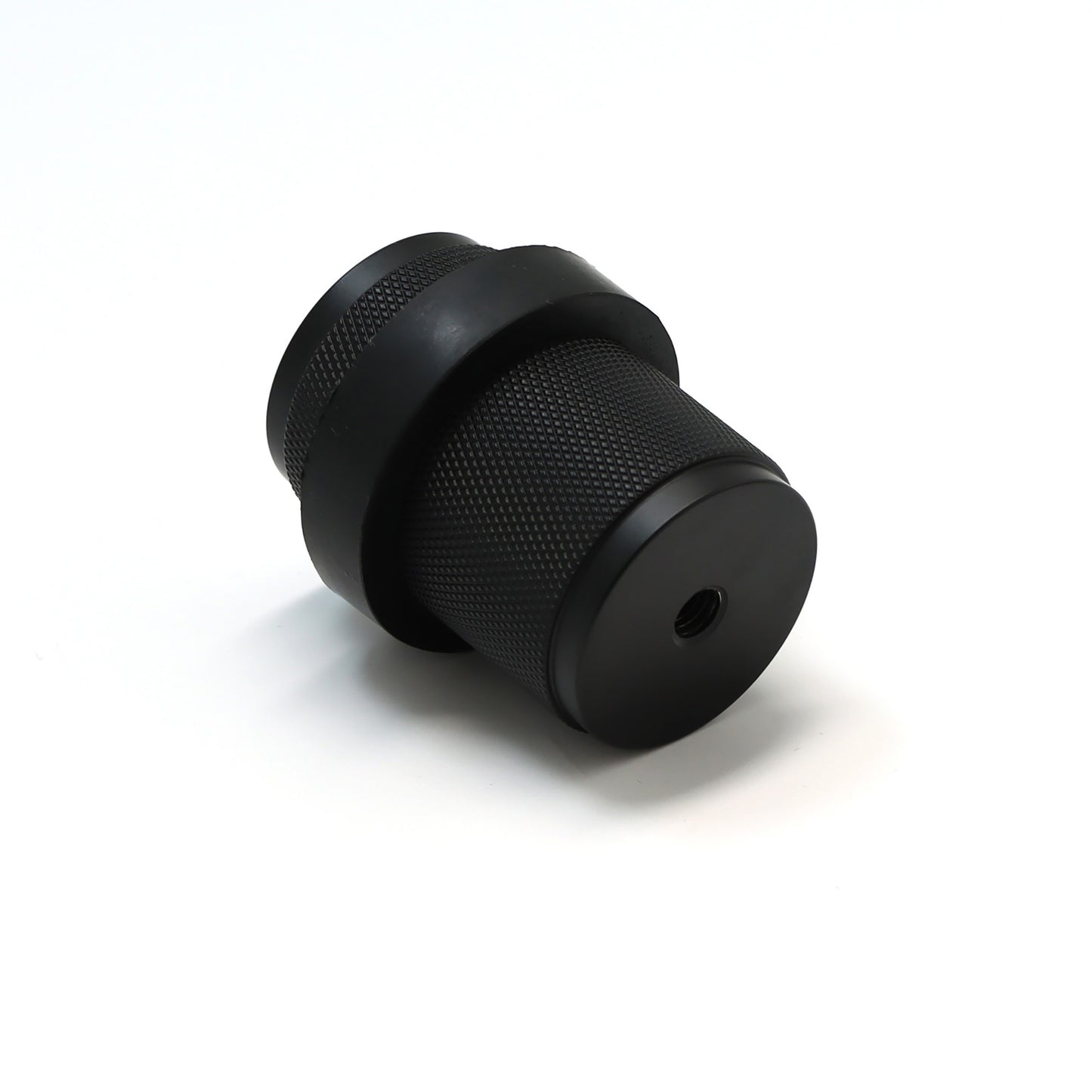 Knurled Round Door Stopper - Matt Black