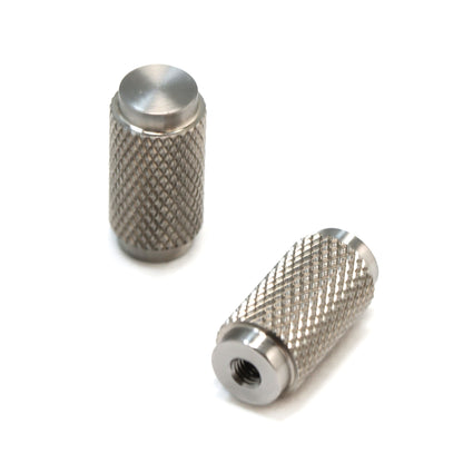 Knurled Small Round Cabinet Door Knob - Satin Stainless Steel