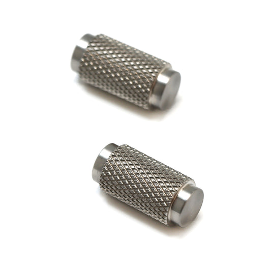 Knurled Small Round Cabinet Door Knob - Satin Stainless Steel