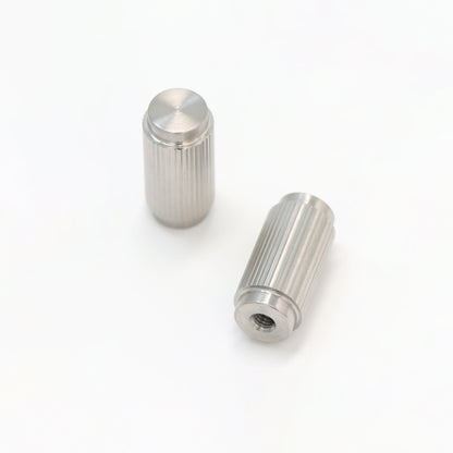 Fluted Small Round Cabinet Door Knob - Satin Stainless Steel (123451)