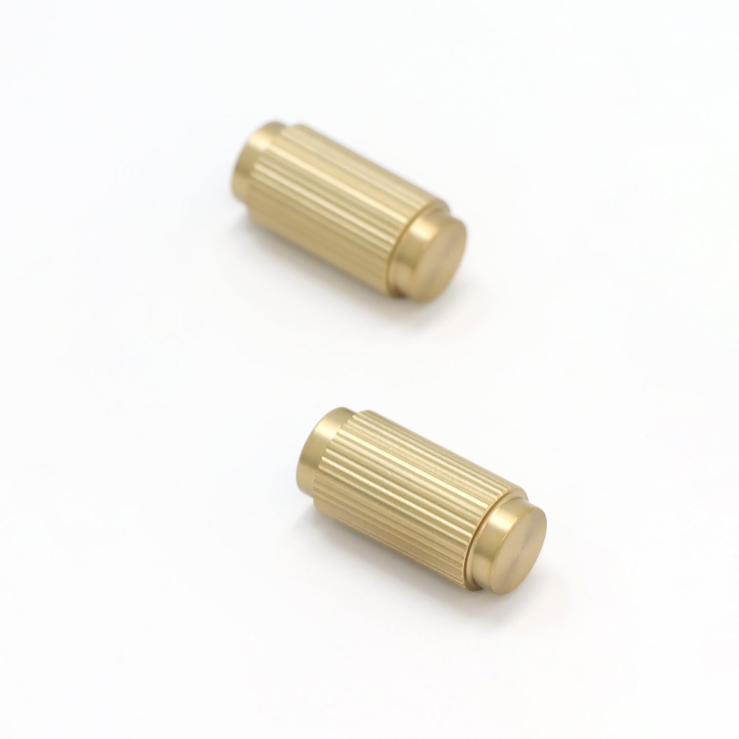 Fluted Small Round Cabinet Door Knob - Satin Gold