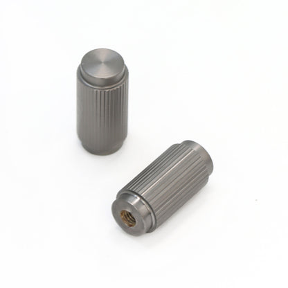 Fluted Small Round Cabinet Door Knob - Gun Metal