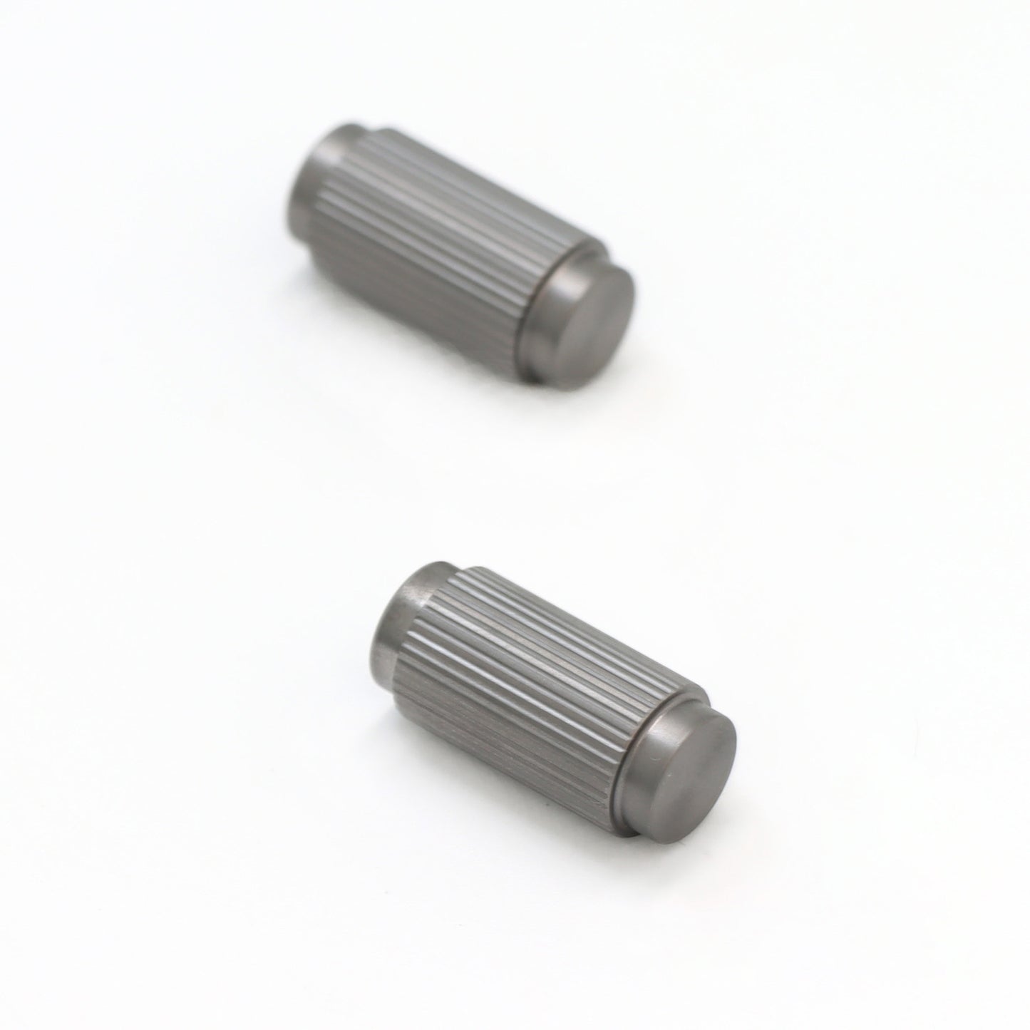Fluted Small Round Cabinet Door Knob - Gun Metal