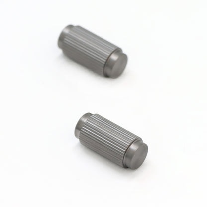 Fluted Small Round Cabinet Door Knob - Gun Metal