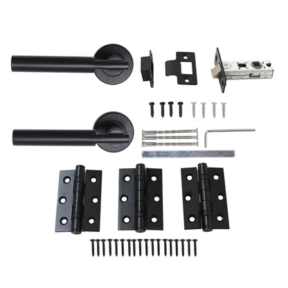 Superior Titan Lever on Round Rose Handle Set - Matt Black