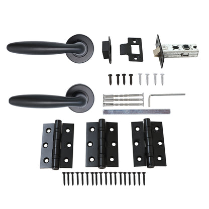 Superior Sirius Lever on Round Rose Handle Set - Matt Black