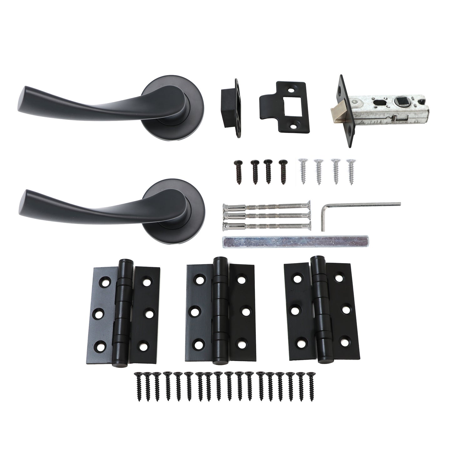 Superior Vega Lever on Round Rose Handle Set - Matt Black