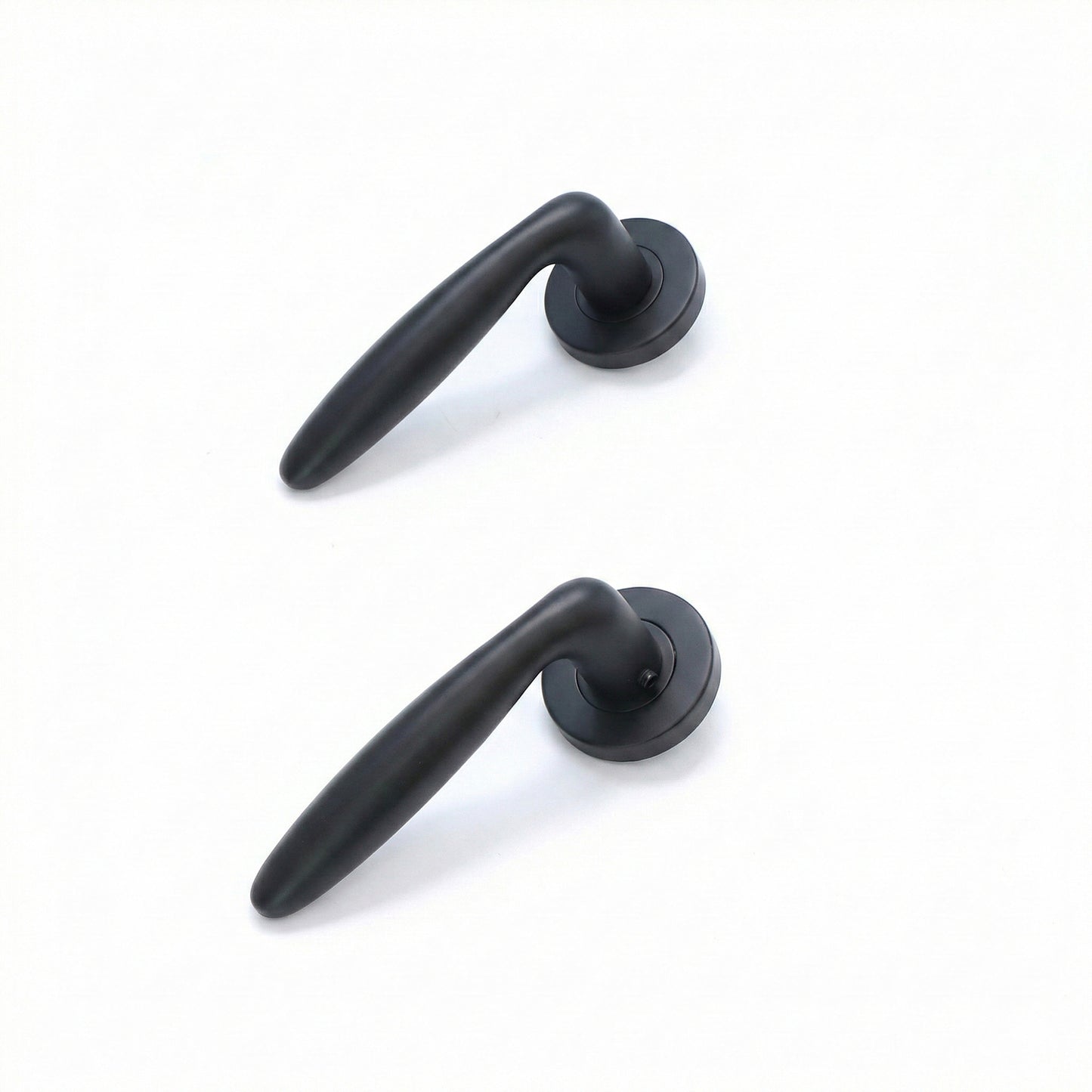 Superior Sirius Lever on Round Rose Handle Set - Matt Black