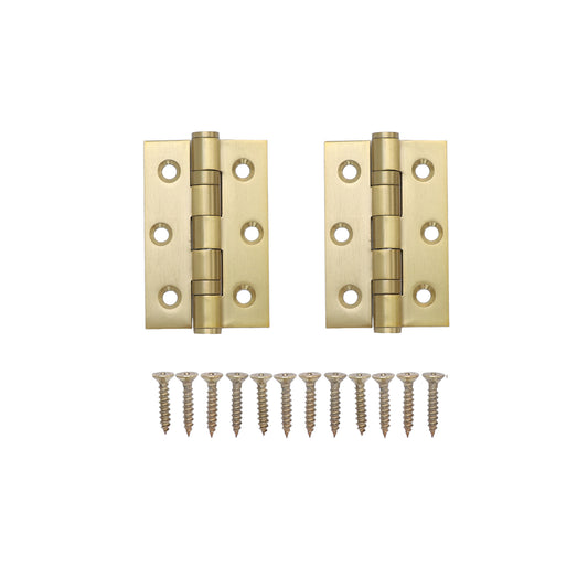 76mm Ball Bearing Hinge Pair - Satin Gold