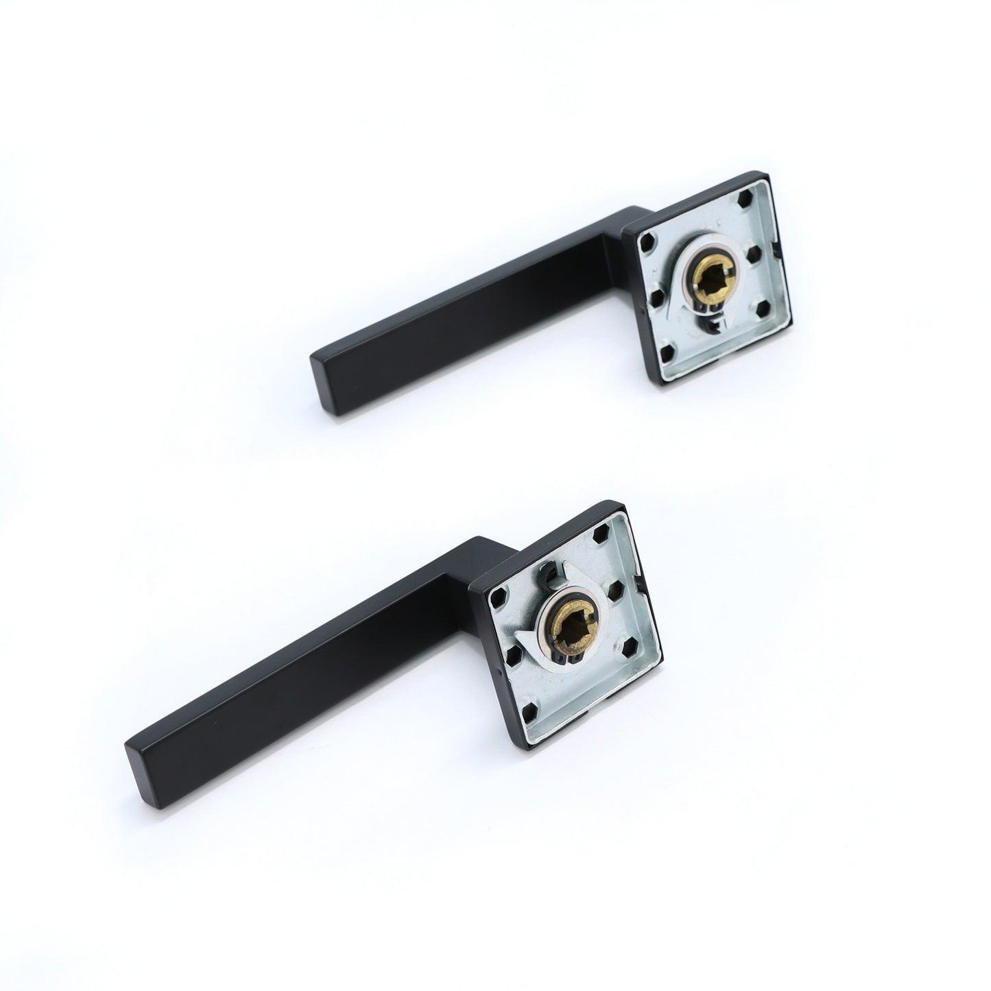 Superior Callisto Lever on Square Rose Handle Set - Matt Black